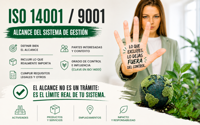 Qué es el alcance en ISO 9001 e ISO 14001